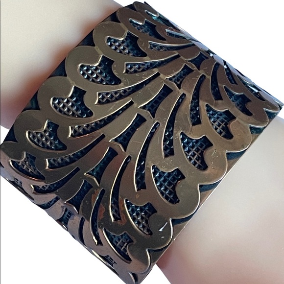 Studio cuff bracelet 1970’s copper abstract handcrafted - Picture 1 of 5